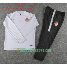 AS Monaco Dziecięcy Komplet Bluzy Treningowe Biały 2018/19